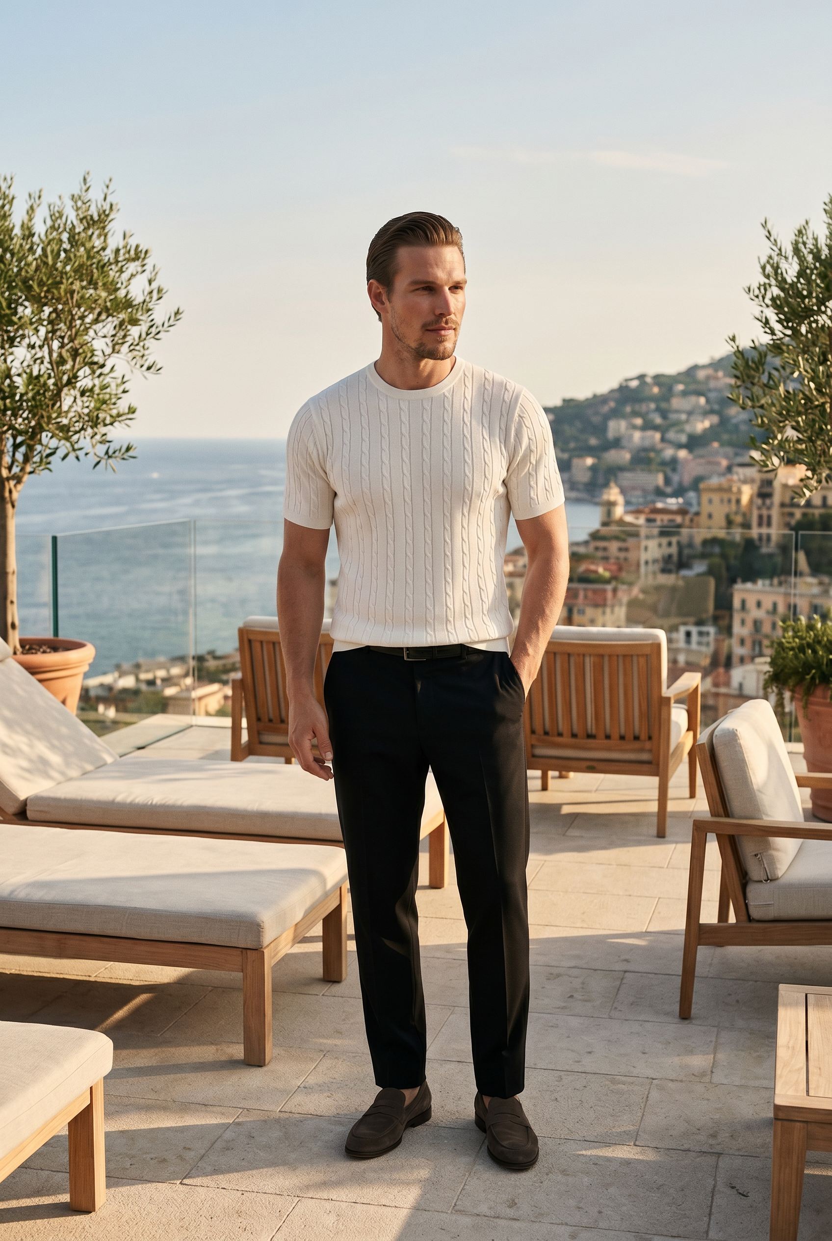 Dzianinowy T-shirt Capri